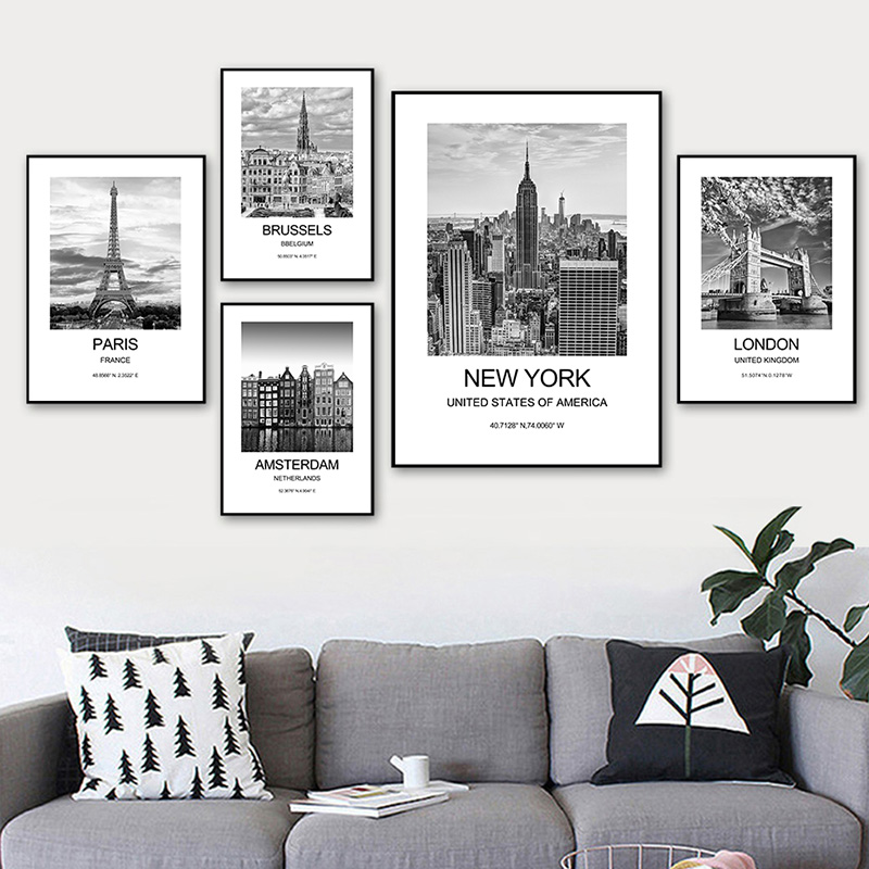 Ink Blotter Paper - Cidade cartaz nova york londres paris