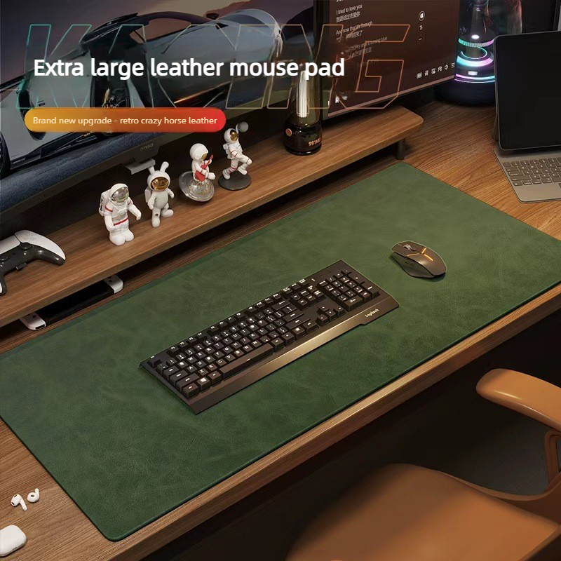 Leather Desk Pad - Mousepad de PU com Textura Crazy