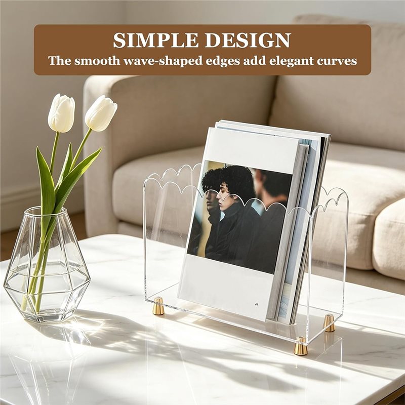 Suporte de revistas de acrílic - Magazine Holder Rack avaliação e preço