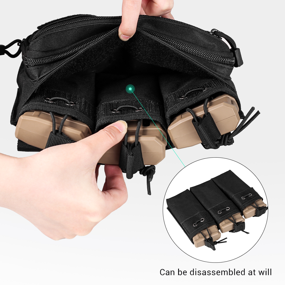 Molle revista bolsa triplo mag - Magazine Holder Rack avaliação e preço